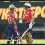 Punjab stars Shashank Singh and Sam Karan while batting. Photo: @IPL...